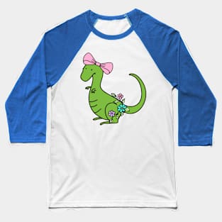 Girl Dino Baseball T-Shirt